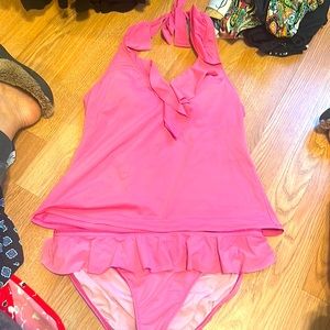 Ralph Lauren size 12 pink 2 px swim suit